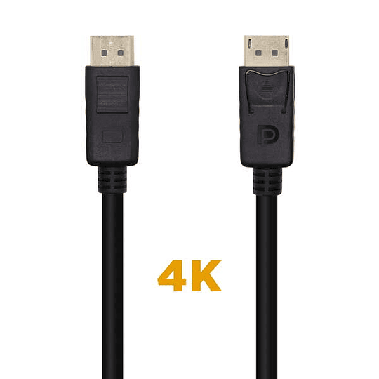 Aisens Cable Displayport V1.2 4K@60Hz - DP/M-DP/M - 1.0m - Color Negro