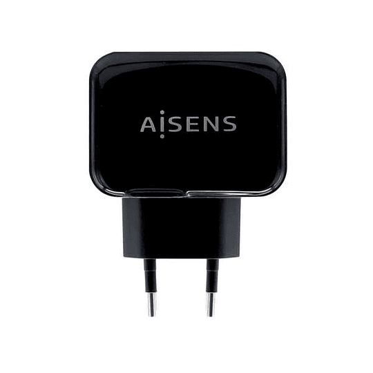 Aisens Cargador USB 17W 5V/3.4A - 2xUSB con Control AI - Color Negro