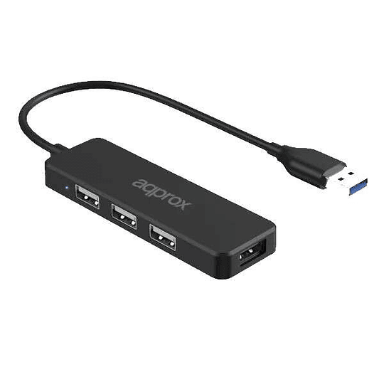 Approx Hub USB 3.0 con 3 Puertos USB 2.0 y 1 Puerto USB 3.0 - Velocidad hasta 5 Gbps - Cable de 15cm