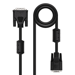 Nanocable Cable DVI 18+5 Macho a SVGA HDB15 Macho 3m - Color Negro