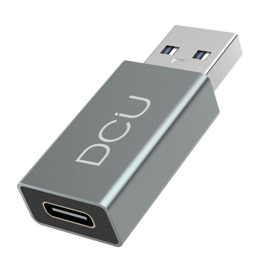 DCU Tecnologic Adaptador USB 3.0 a USB Tipo C Aluminio - Color Metal