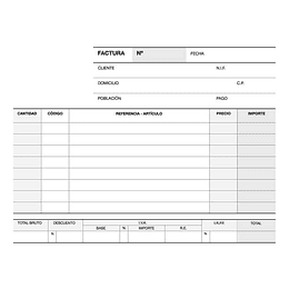 Apli Talonario Factura 1/8 Apaisado Duplicado A-67 - Papel Autocopiativo - 50 Juegos por Talonario - Numeracion Secuencial - Blanco y Amarillo