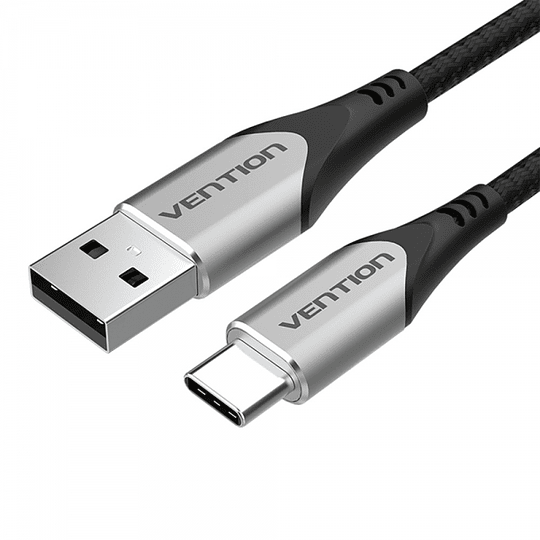 Vention Cable USB-A Macho a USB-C Macho 3A 60W 480Mbps - 1.5m - Color Gris