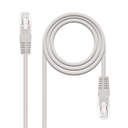 Nanocable Cable de Red Latiguillo RJ45 LSZH Cat.6 UTP AWG24 1m - Color Gris