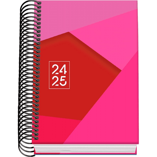 Dohe Tamgram Agenda Escolar Espiral A6 - Dia Pagina - Papel 70g/m2 - Cubierta de Carton Plastificado - Color Rosa