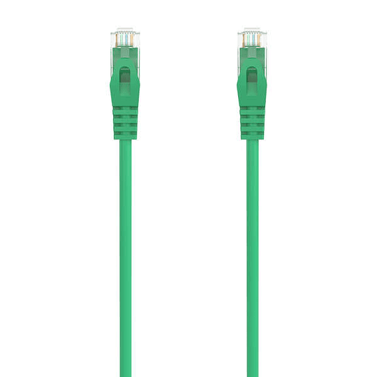 Aisens Cable de Red Latiguillo RJ45 LSZH Cat.6A 500 MHZ UTP AWG24 - 1.5m - Libre de Halogenos - 10 Gigabit/s - Color Verde