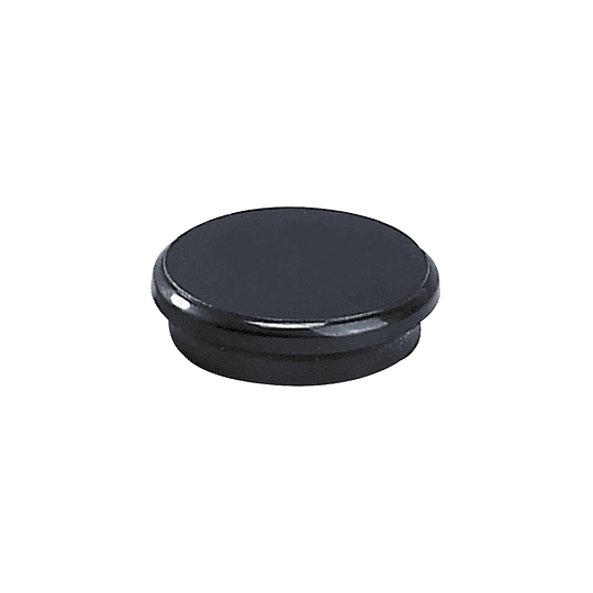 Dahle 95524 Pack de 10 Imanes para Pizarra Blanca - Diametro de 24mm - Color Negro