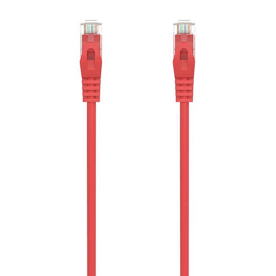 Aisens Cable de Red Latiguillo RJ45 LSZH Cat.6A 500 MHZ UTP AWG24 - 0.25m - Libre de Halogenos - 10 Gigabit/s - Color Rojo