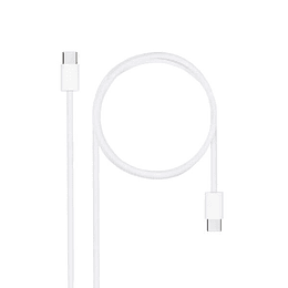 Nanocable Cable USB-C 2.0 60W 3A - USB-C/M-USB-C/M - 1m - Color Blanco