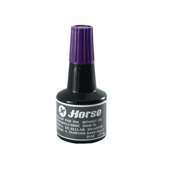 Horse Bote de Tinta para Tampon 30ml - Sin Aceite - Color Violeta