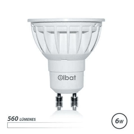 Elbat Bombilla LED GU10 6W 560LM Luz Blanca - Ahorro Energetico - Larga Duracion - Facil Instalacion - Color Blanco