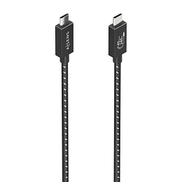 Aisens Cable USB4 Gen3x2 Aluminio 40Gbps 8K@60Hz 5A 48V 240W E-Mark - Tipo USB-C/M-USB-C/M - 0.5M - Color Negro