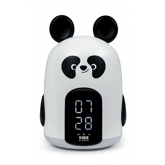 Bigben Kids Despertador Luz Nocturna Tactil - Alarma Programable - 3 Sonidos - Intensidad de Luz Ajustable - Pantalla con Hora - Color Blanco