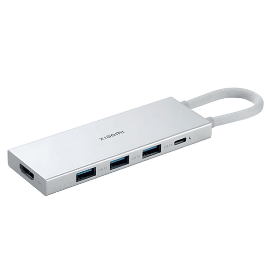 Xiaomi 5 en 1 Hub USB-C con 3x USB-A 3.0, 1x USB-C Carga Rapida hast 100W, 1x HDMI - Carcasa de Aluminio