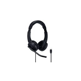 Kensington H1000 Auriculares con Microfono USB-C - Diadema Ajustable - Almohadillas Acolchadas - Controles en Cable - Cable Trenzado de 1.80m - Color 