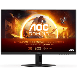 AOC G4 Monitor 27" LED Fast IPS FullHD 180Hz HDR10 - Respuesta 1ms - Angulo de Vision 178° - Altavoces Incorporados - HDMI, DisplayPort, Audio - Monta