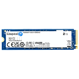 Kingston NV3 Disco Duro Solido SSD M2 2280 2TB PCIe 4.0 NVMe 3D NAND