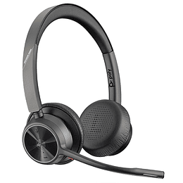 Plantronics/Poly Voyager 4320 UC M Auriculares con Microfono Bluetooth - Almohadillas Acolchadas - Controles en Auricular- Color Negro