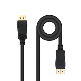 Nanocable Cable Displayport 1.4 DP/M-DP/M - Longitud 1.5m - Soporta Resoluciones de Video de hasta 8K - Color Negro