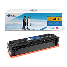 G&G HP CF543X/CF543A Magenta Cartucho de Toner Generico - Reemplaza 203X/203A