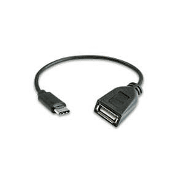 3GO C135 Cable OTG USB-A Hembra a USB-C 2.0 Macho 28+24 Apantallado 20cm