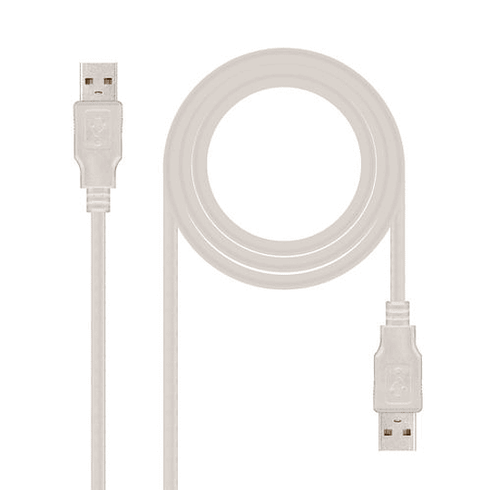 CABLE USB NANO CABLE USB2.0 A/M - USB2.0 A/M 1.0M BEIGE