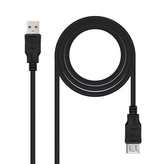 CABLE USB NANO CABLE USB2.0 A/M - USB2.0 A/H 1.0M NEGRO