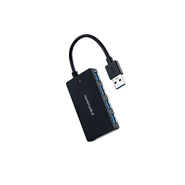 HUB NANO CABLE USB3.0 4PTOS USB-A/M - USB3.0/H 0.15M NEGRO