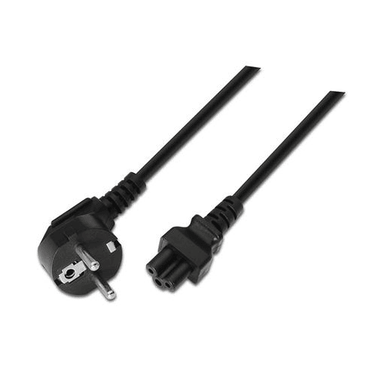 CABLE ALIMENTACION AISENS CABLE TREBOL CEE7 ACODADO/M - C5/H 1.5M NEGRO