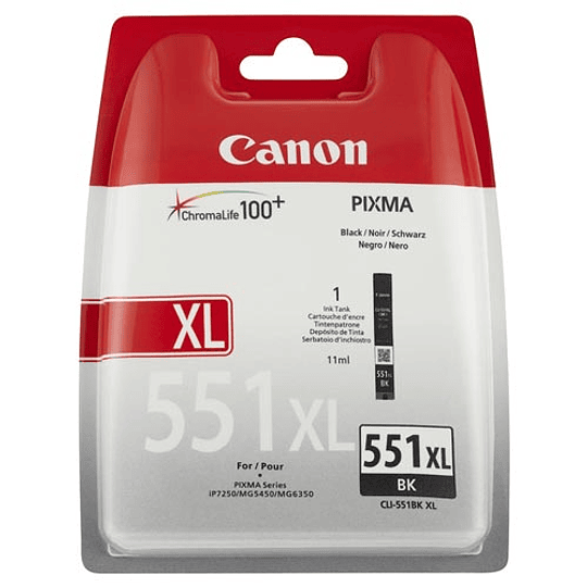 TINTA CANON CLI-551XLBK NEGRO ALTA CAPACIDAD