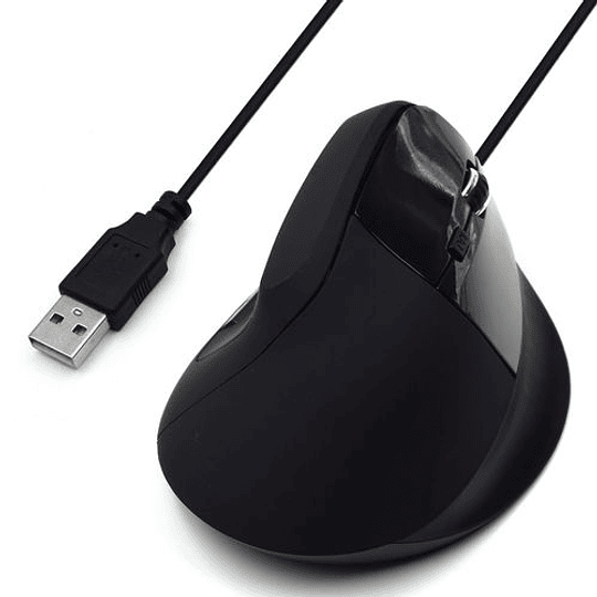 RATON VERTICAL EWENT EW3157 1800DPI ERGONOMICO OPTICO USB NEGRO