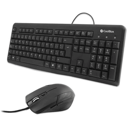 COMBO TECLADO/RATON COOLBOX KTR-01U USB NEGRO