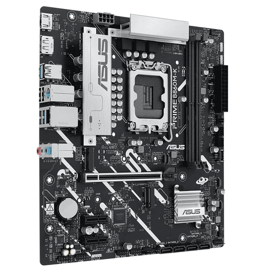 Asus Prime B860M-K Placa Base Intel LGA 1851 - 2x DDR5, 2x M.2, PCIe 4.0, 4x SATA III, HDMI, USB 2.0, 3.2, RJ-45 - Factor de Forma MicroATX