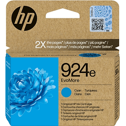 HP 924e Cyan Cartucho de Tinta Original - 4K0U7NE