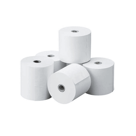 Oqonos Rollo de Papel Termico 80x55x12mm, Libre de BPA, FSC