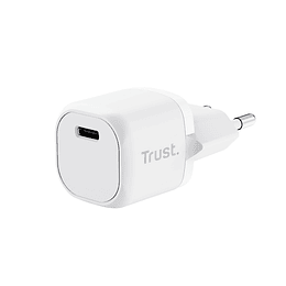 CARGADOR PARED/VIAJE ULTRARREDUCIDO USB-C PD 20W MAXO BLANCO TRUST