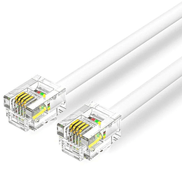 CABLE DE TELEFONO 6P4C BLANCO 10 M VENTION