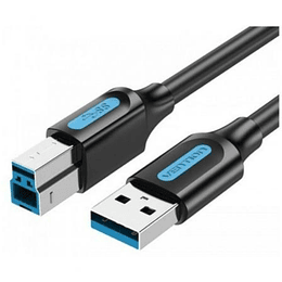 CABLE USB 3.0 TIPO-B/M A USB-A/M 1 M NEGRO VENTION