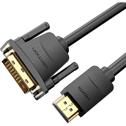 CONVERSOR DVI/M A HDMI/M 1 M NEGRO VENTION