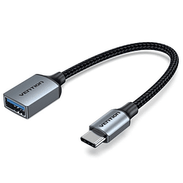 CONVERSOR USB-C/M A 2x USB/H 0.15 M GRIS VENTION