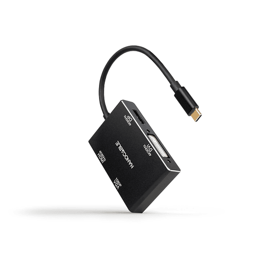 CONVERSOR USB-C A HDMI/H-DVI/H-DP/H-VGA/H 10CM NANOCABLE