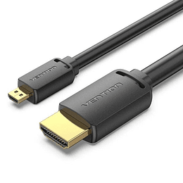 CABLE 2.0 4K HDMI/M A MICRO HDMI/M 2 M AWG34 NEGRO VENTION