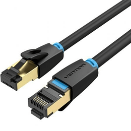 CABLE DE RED LATIGUILLO RJ45 CAT.8 SFTP AWG28 1.5 M NEGRO VENTION