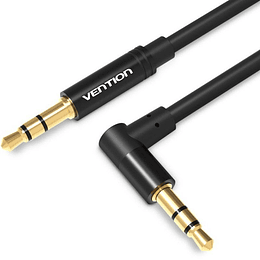 CABLE AUDIO ESTEREO ACODADO JACK 3.5/M JACK 3.5/M 1.5 M NEGRO VENTION