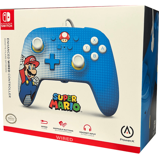 POWER A ENHANCED WIRED CONTROLLER SUPER MARIO POP ART/