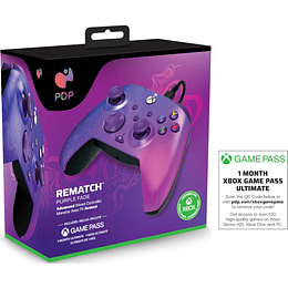 PDP REMATCH WIRED CONTROLLER PURPLE FADE + GAME PASS 1 MES (XBONE)/