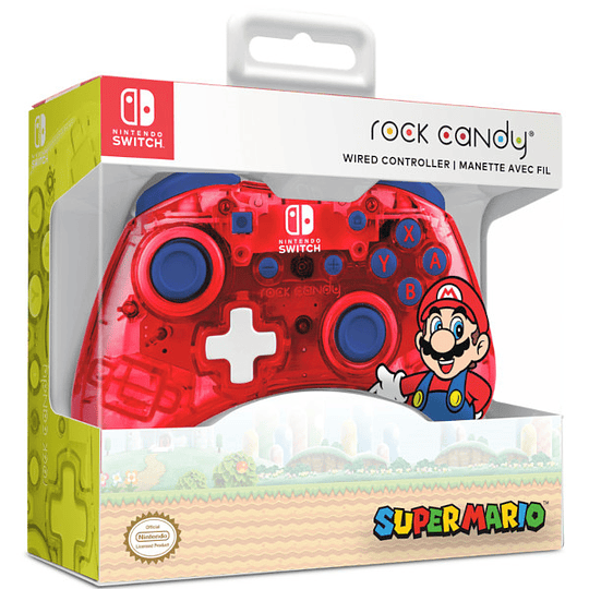 PDP ROCK CANDY WIRED CONTROLLER SUPER MARIO RED (ROJO/MARIO)/