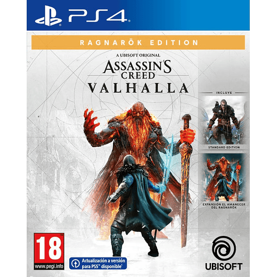 ASSASSIN'S CREED VALHALLA RAGNARÖK EDITION (A.C VALHALLA + EXPANSION EL AMANECER DEL RAGNARÖK)/PEGI 18