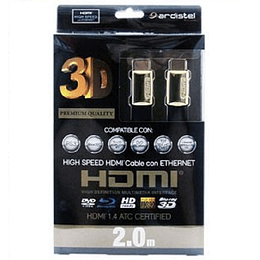 ARDISTEL CABLE HDMI PREMIUM 3D VER.1.4 (2 METROS) (PS5/PS4/XBOX ONE/XBOX X)/PEGI 3