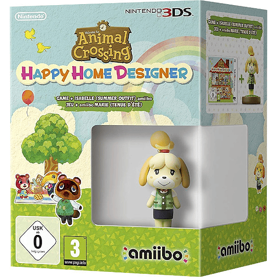 ANIMAL CROSSING HAPPY HOME DESIGNER + AMiiBO ISABELLE EDICIÓN VERANO/PEGI 3